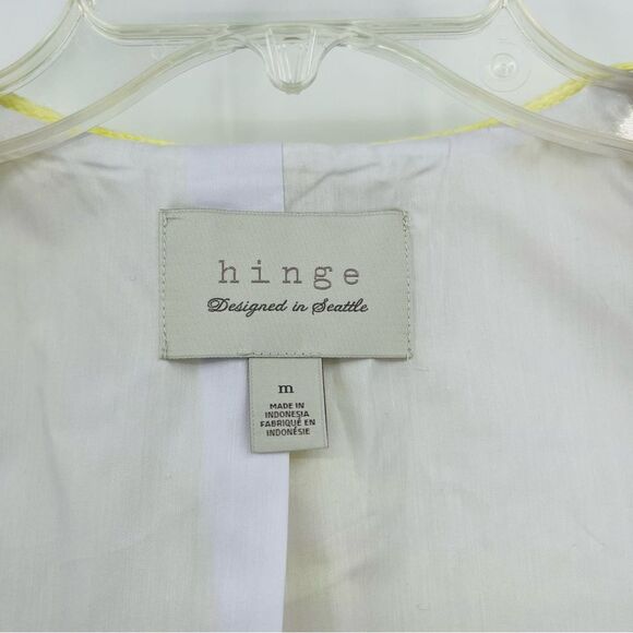 Hinge Coat Open Front Mid-Length Yellow Strip Women’s Size M NWT - Picture 10 of 12